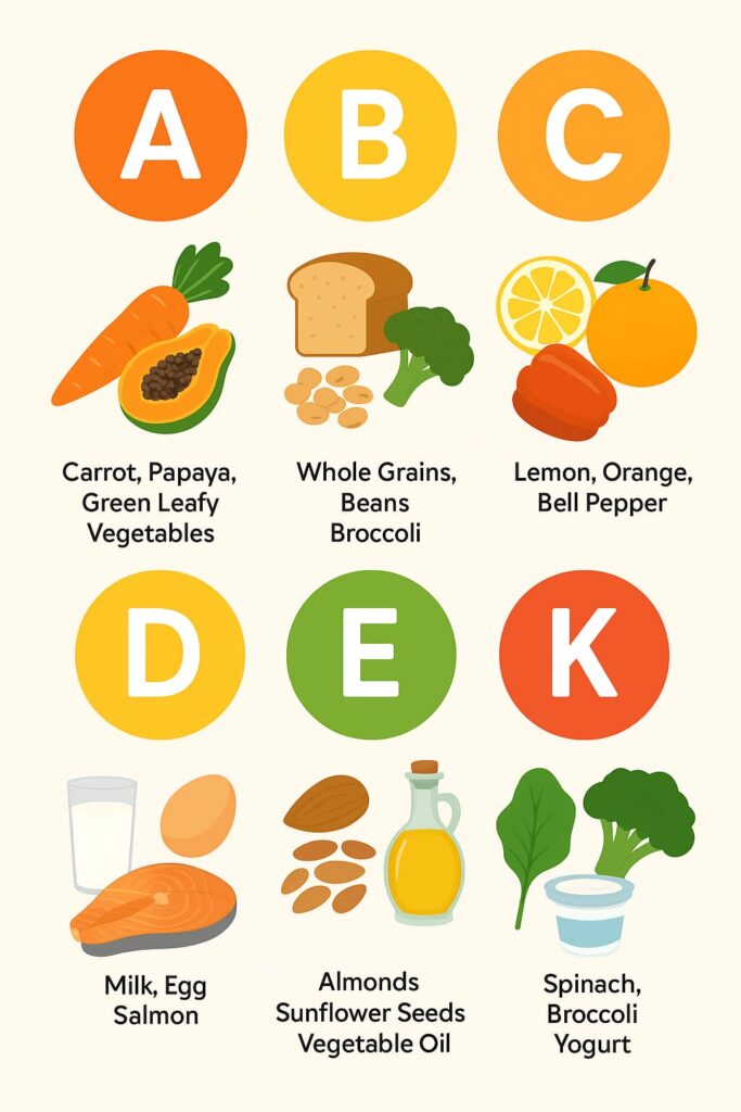 विटामिन के प्रकार और महत्व